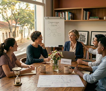 ambiente seguro no trabalho com equipe colaborativa